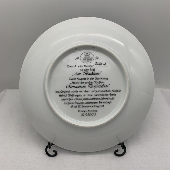 At The Bakehouse Collector Plate COA and Box 1990 Helmut Glossl Artist Germany - Picture 2 of 11